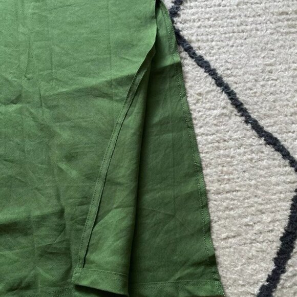 ZARA LINEN BLEND RUCHED DRESS APPLE GREEN SIZE S 9479/056/513 - Picture 4 of 4